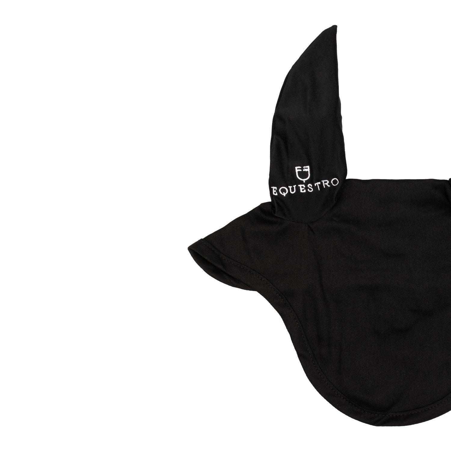Gorro para pony de algodón con orejas elásticas Equestro - Negro