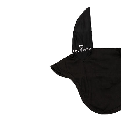 Gorro para pony de algodón con orejas elásticas Equestro - Negro