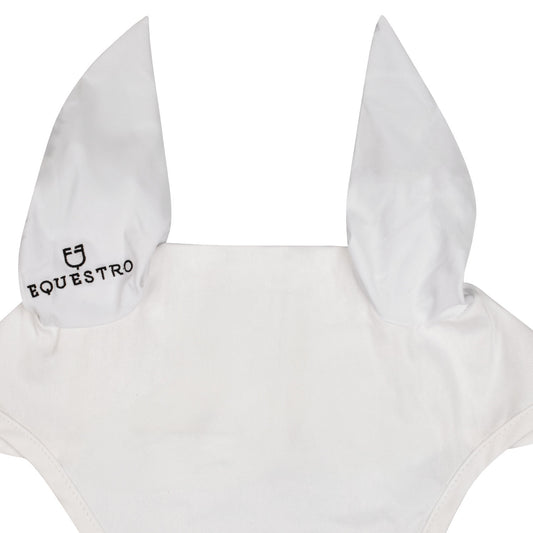 Gorro para pony de algodón con orejas elásticas Equestro - Blanco