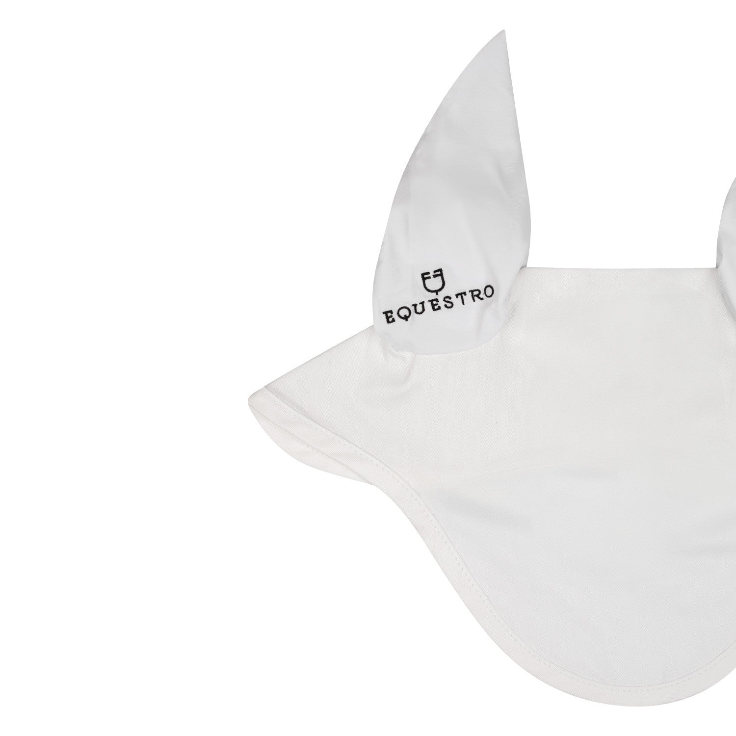 Gorro para pony de algodón con orejas elásticas Equestro - Blanco