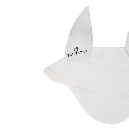 Gorro para pony de algodón con orejas elásticas Equestro - Blanco