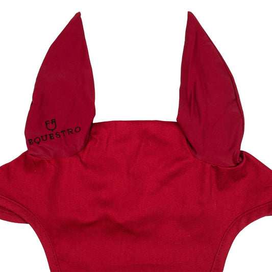 Gorro de algodón con orejas elásticas Equestro - Burdeos
