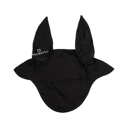 Gorro de algodón con orejas elásticas Equestro - Negro