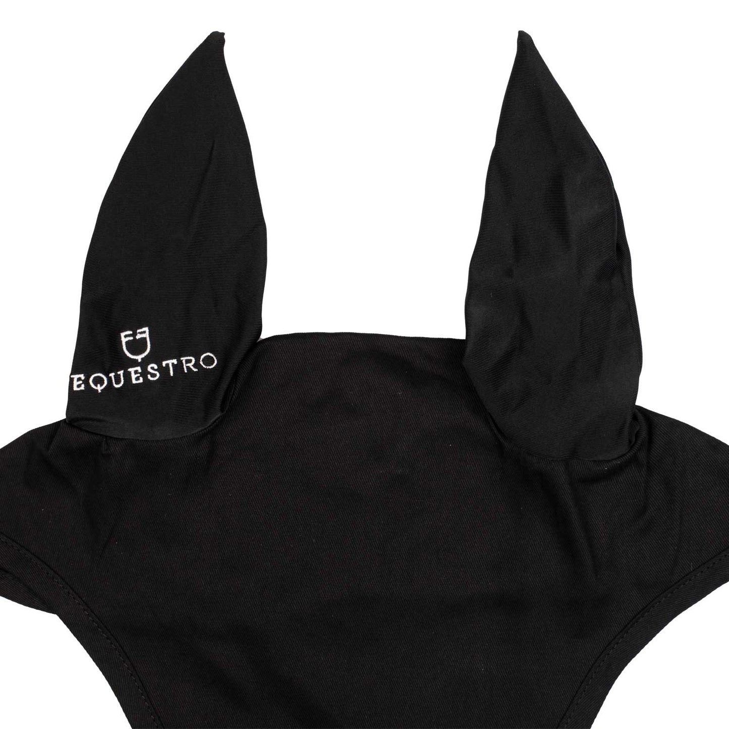 Gorro de algodón con orejas elásticas Equestro - Negro