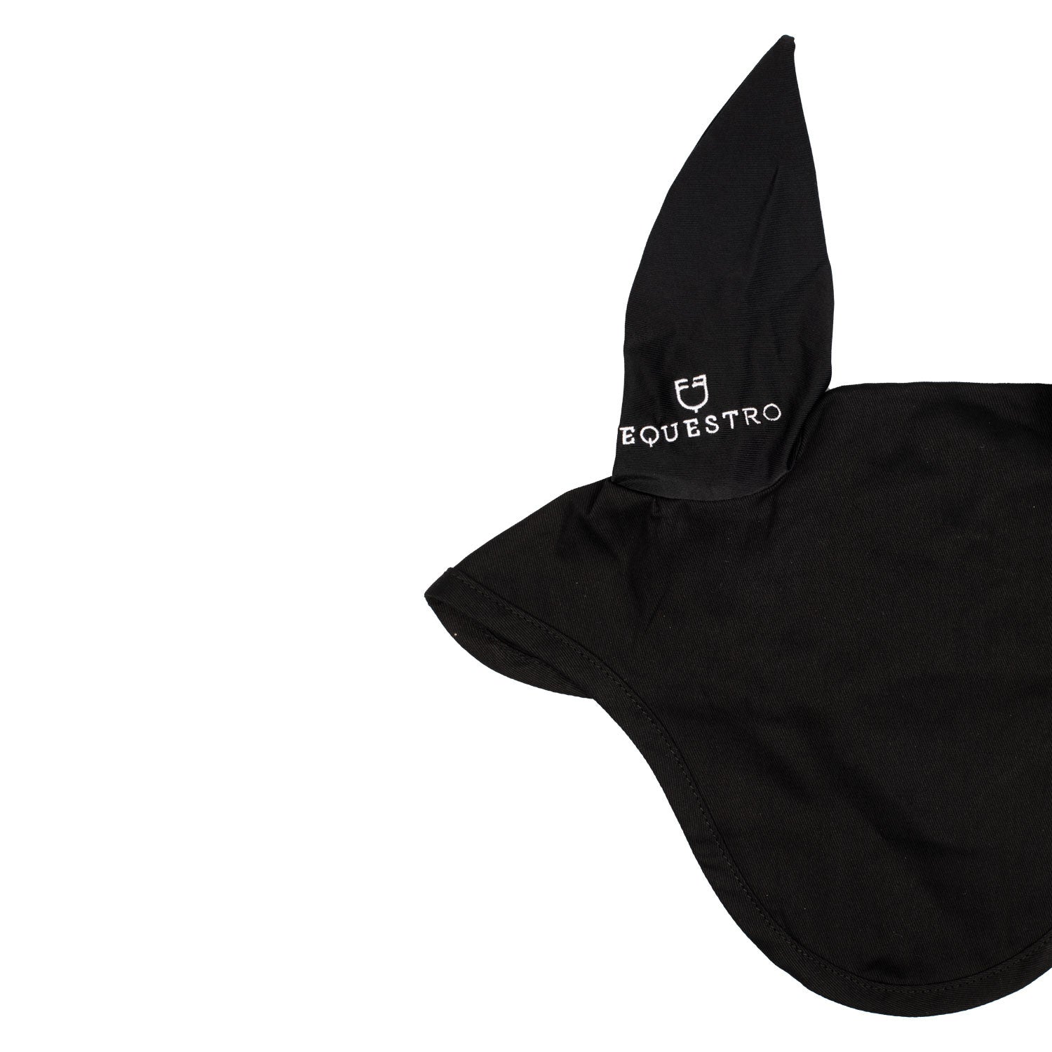 Gorro de algodón con orejas elásticas Equestro - Negro