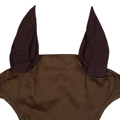 Gorro de algodón con orejas elásticas Equestro - Marrón