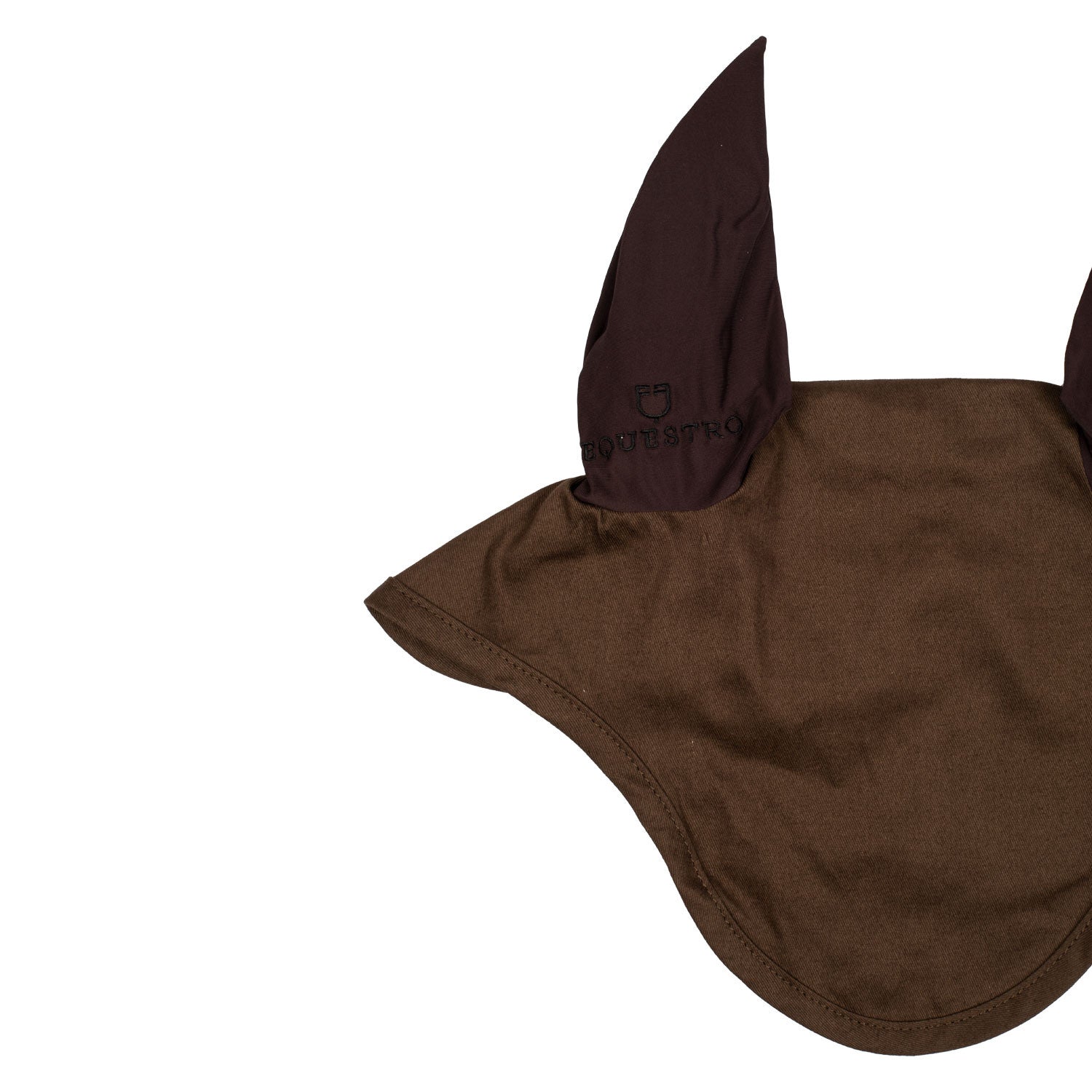 Gorro de algodón con orejas elásticas Equestro - Marrón