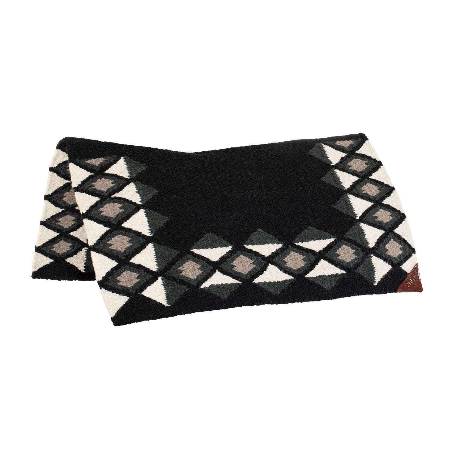 Alfombra navajo de pura lana para ss00066b Pool's - Black/Beige