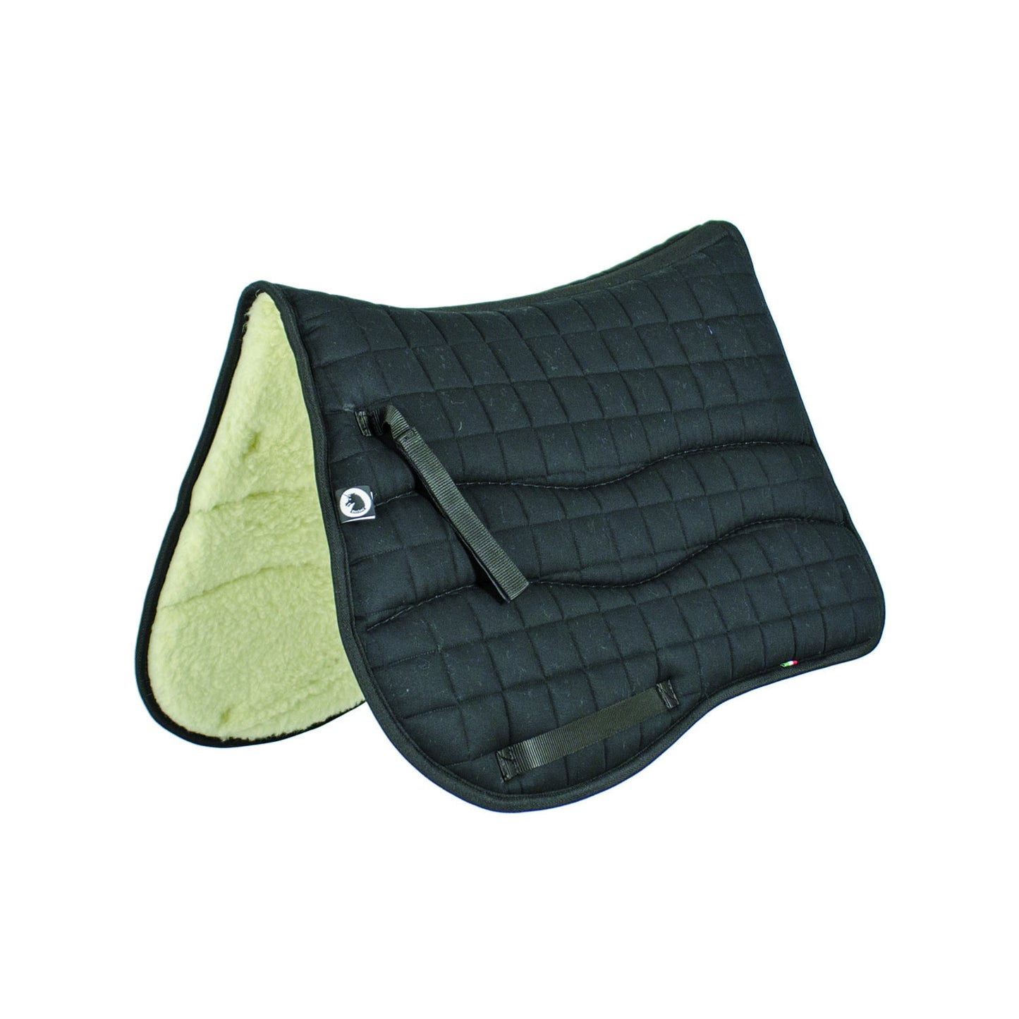 Silla rectangular de lana con algodón Burioni - Negro