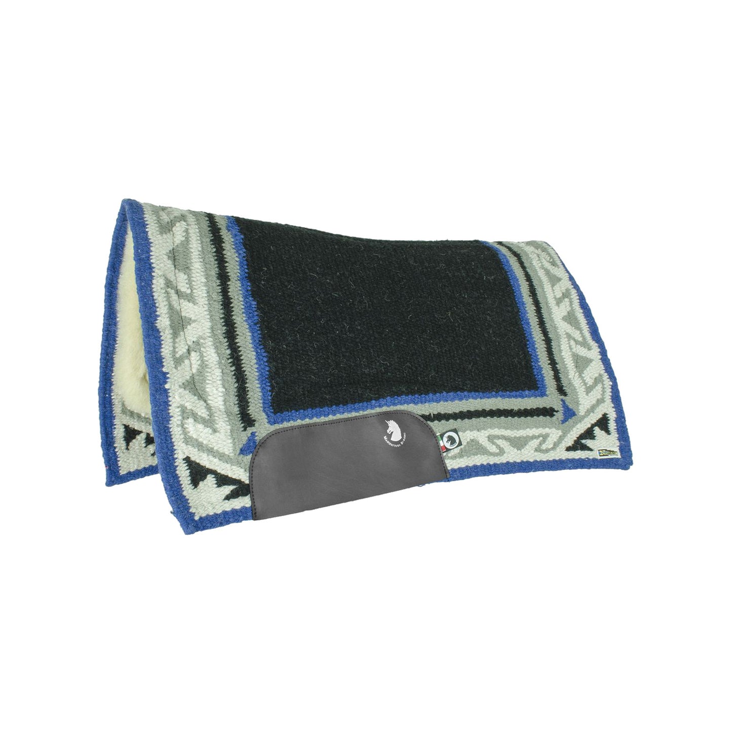 Sudadero show navajo garbio recortado Burioni - Black/Blue/Beige