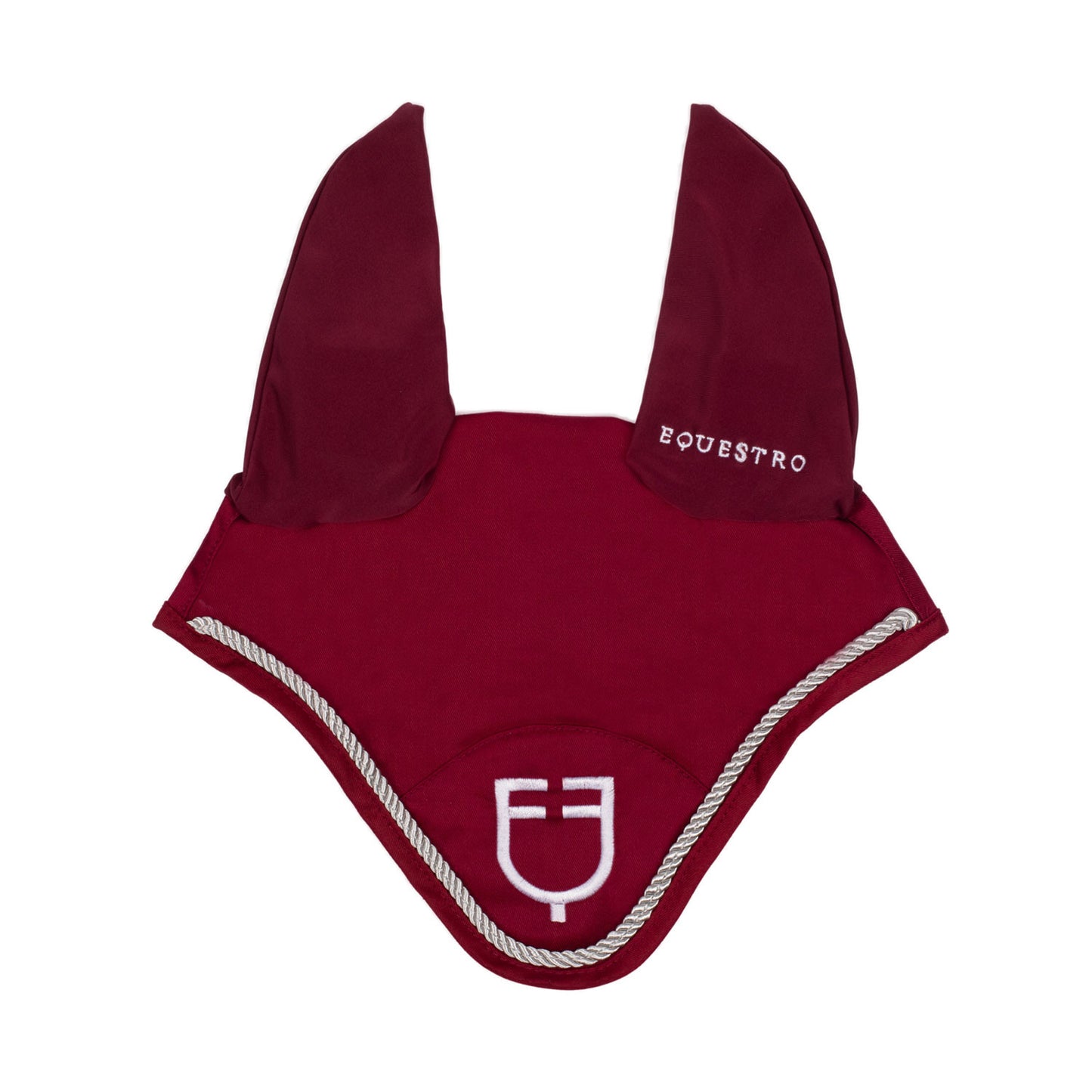 Gorro de algodón con logo central Equestro - Burdeos