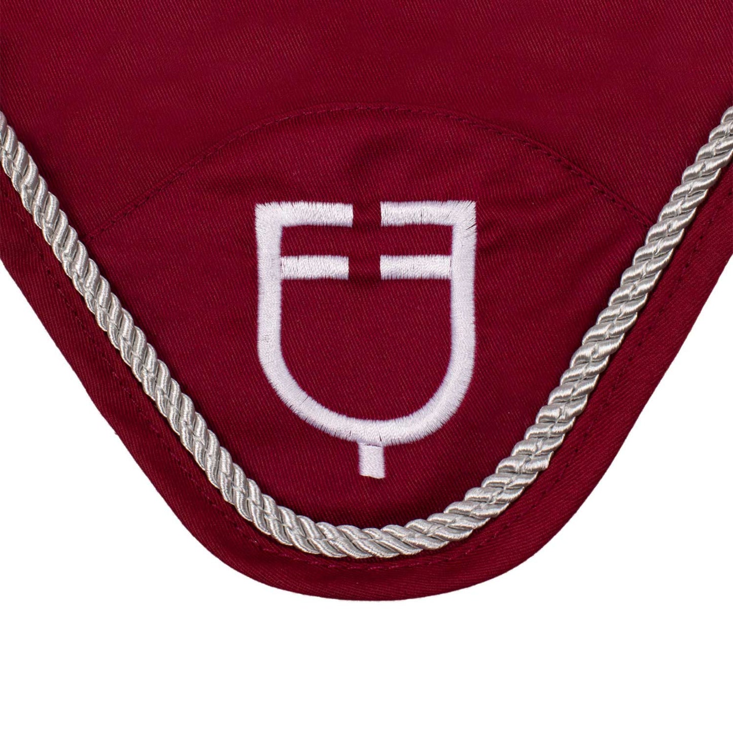 Gorro de algodón con logo central Equestro - Burdeos