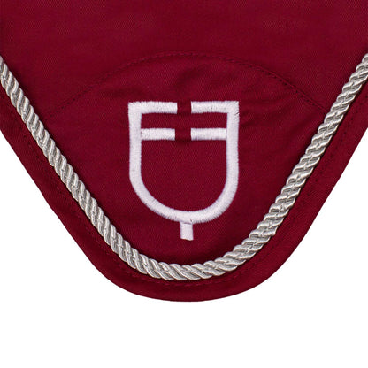 Gorro de algodón con logo central Equestro - Burdeos