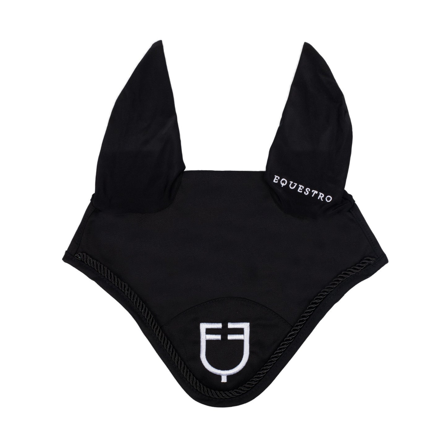 Gorro de algodón con logo central Equestro - Negro