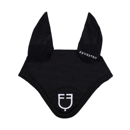 Gorro de algodón con logo central Equestro - Negro