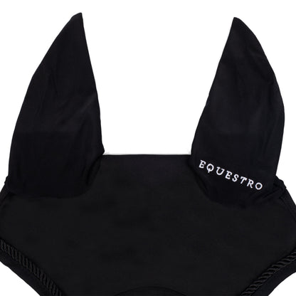 Gorro de algodón con logo central Equestro - Negro
