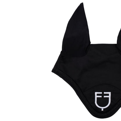 Gorro de algodón con logo central Equestro - Negro
