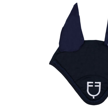 Gorro de algodón con logo central Equestro - Azul marino