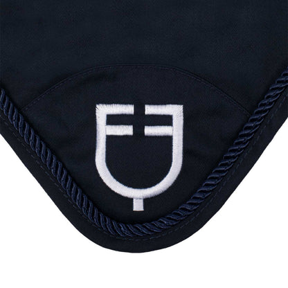Gorro de algodón con logo central Equestro - Azul marino