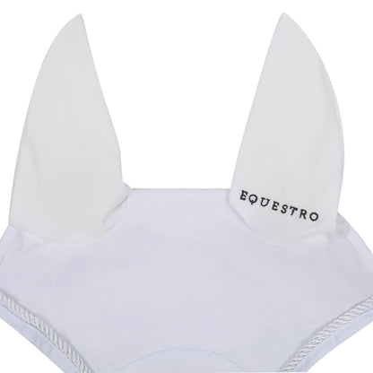 Gorro de algodón con logo central Equestro - Blanco