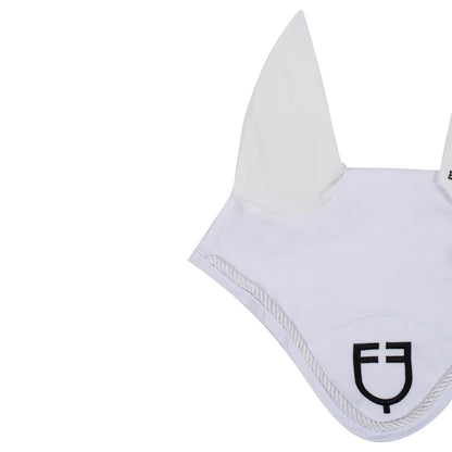 Gorro de algodón con logo central Equestro - Blanco