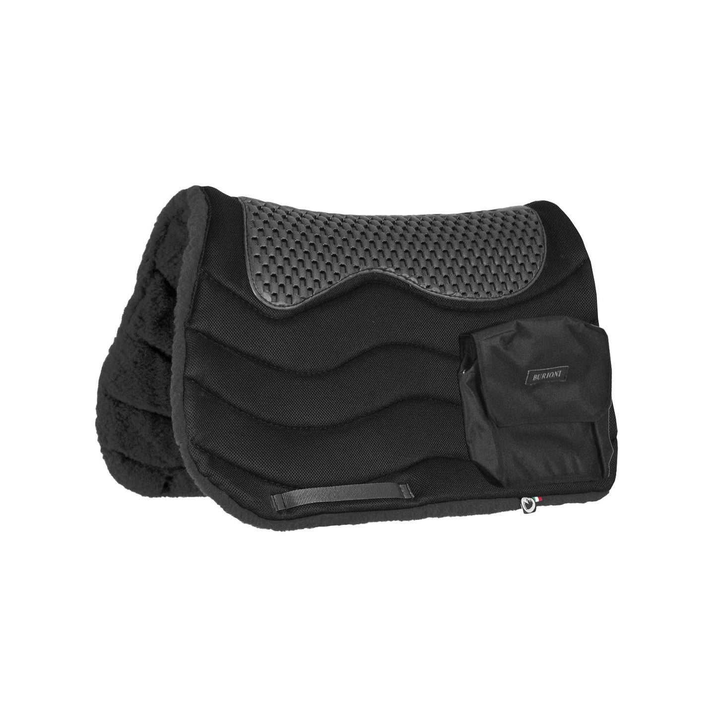 Silla trekking c/bolsillos tt/pile hd + pluma pad Burioni - Negro