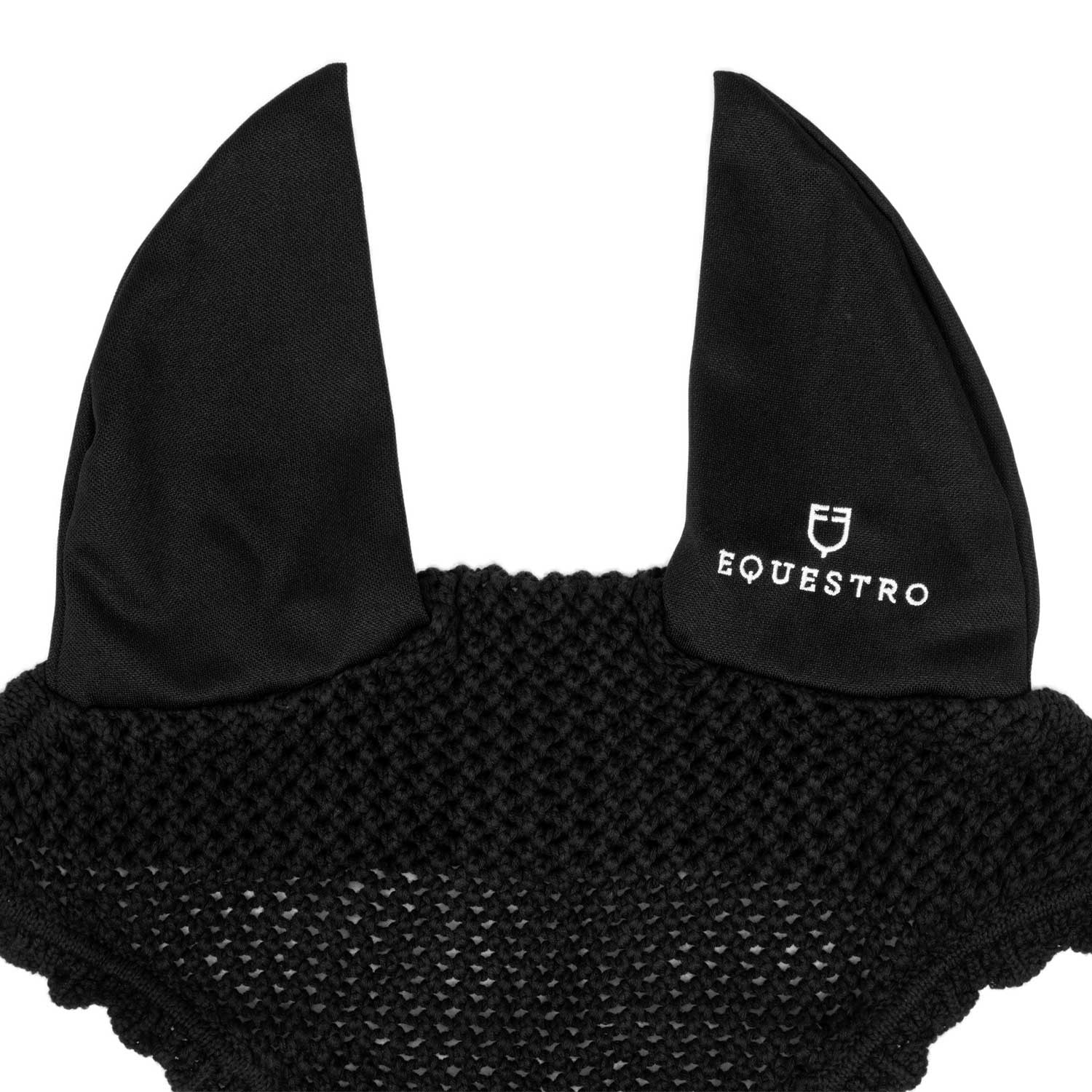 Gorro de punto con orejas elásticas Equestro - Negro