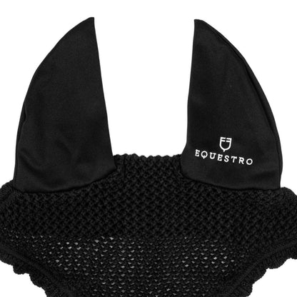 Gorro de punto con orejas elásticas Equestro - Negro
