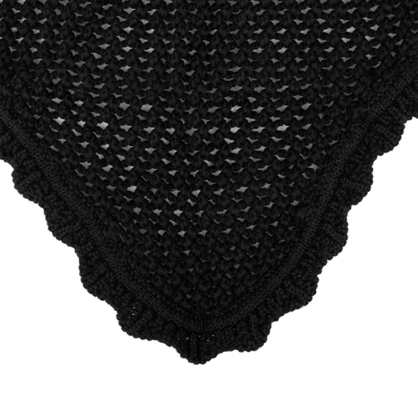 Gorro de punto con orejas elásticas Equestro - Negro