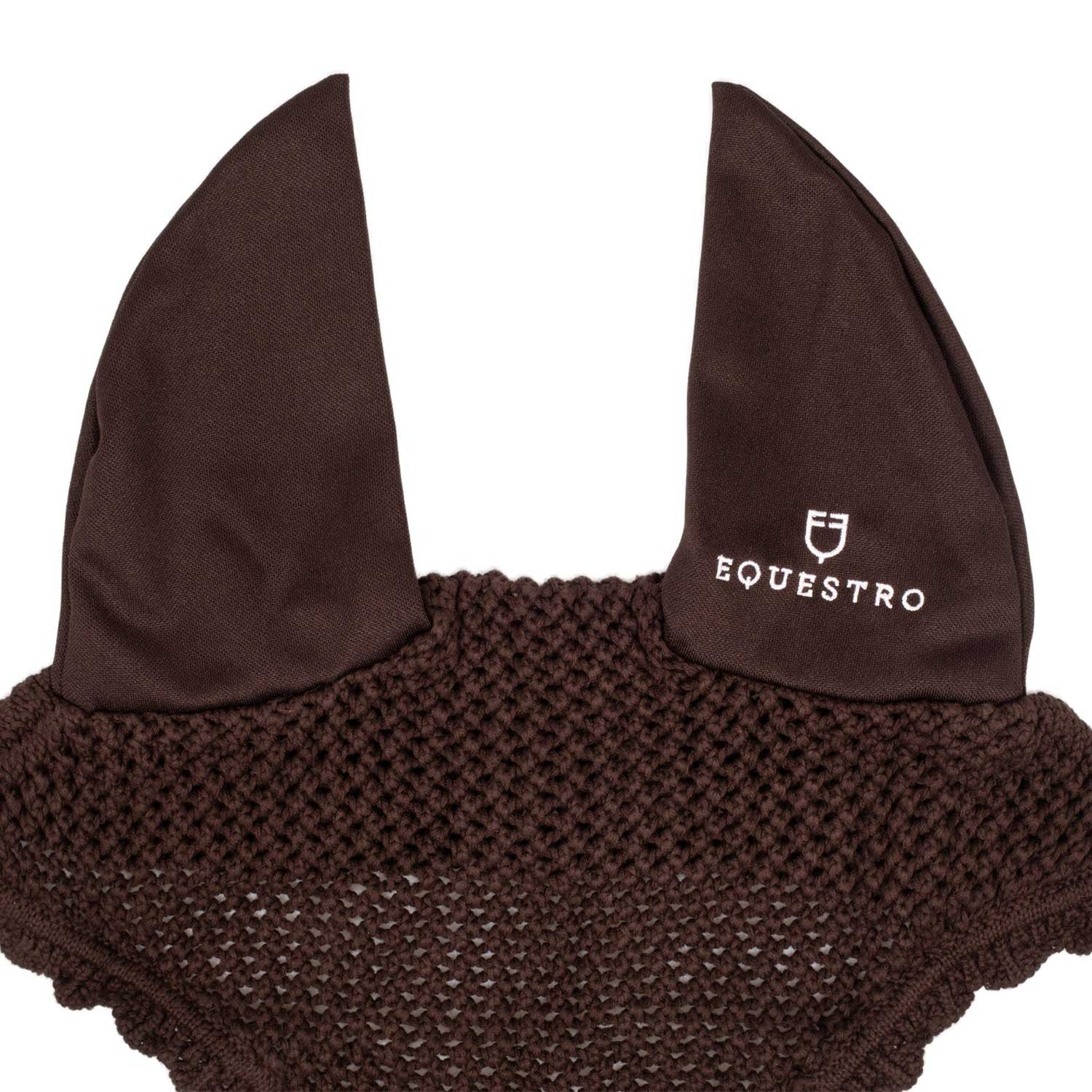 Gorro de punto con orejas elásticas Equestro - Marrón