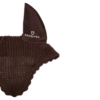 Gorro de punto con orejas elásticas Equestro - Marrón