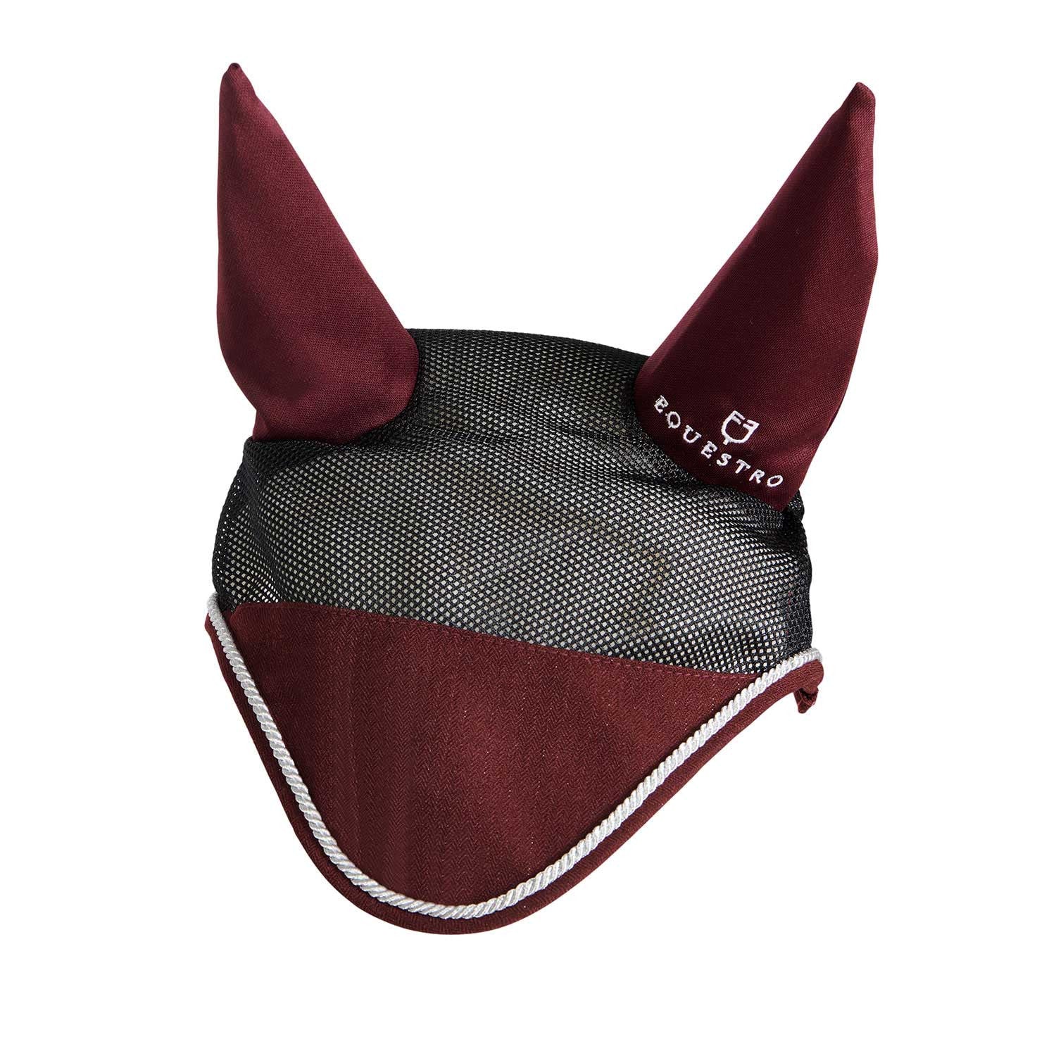 Gorro para caballo de algodón y tejido de malla perforada Equestro - Burdeos