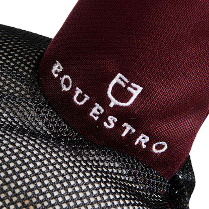 Gorro para caballo de algodón y tejido de malla perforada Equestro - Burdeos