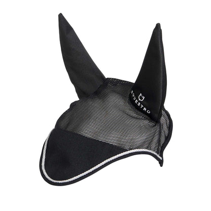 Gorro para caballo de algodón y tejido de malla perforada Equestro - Negro