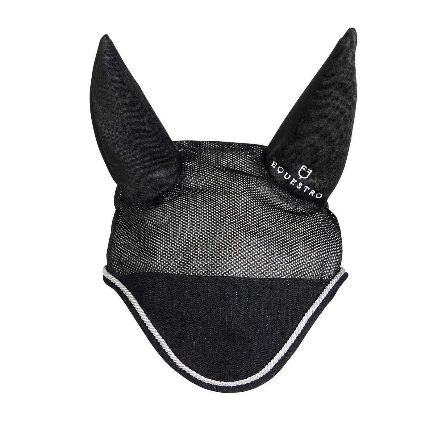 Gorro para caballo de algodón y tejido de malla perforada Equestro - Negro