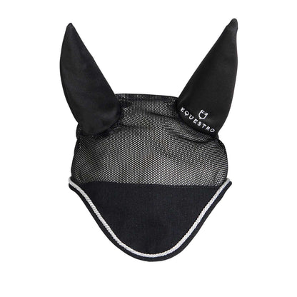 Gorro para caballo de algodón y tejido de malla perforada Equestro - Negro