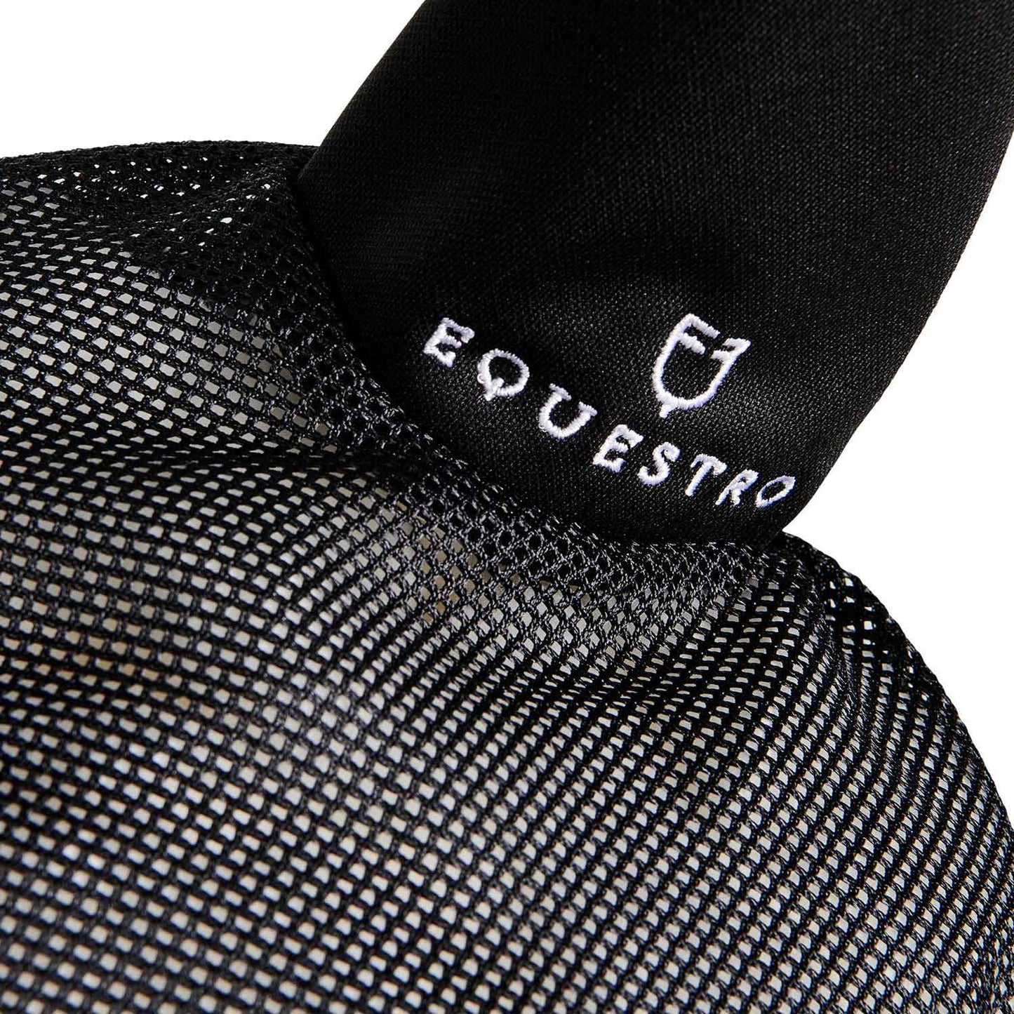 Gorro para caballo de algodón y tejido de malla perforada Equestro - Negro