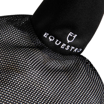 Gorro para caballo de algodón y tejido de malla perforada Equestro - Negro