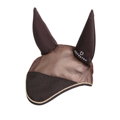 Gorro para caballo de algodón y tejido de malla perforada Equestro - Marrón