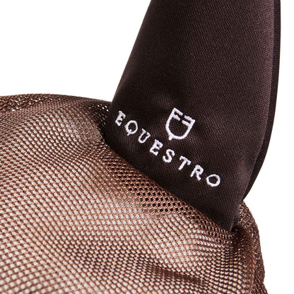 Gorro para caballo de algodón y tejido de malla perforada Equestro - Marrón