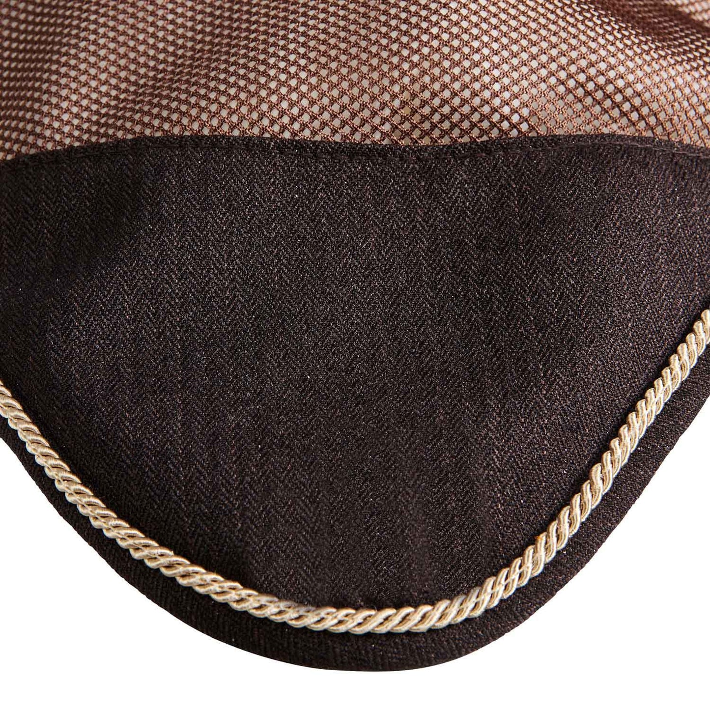 Gorro para caballo de algodón y tejido de malla perforada Equestro - Marrón