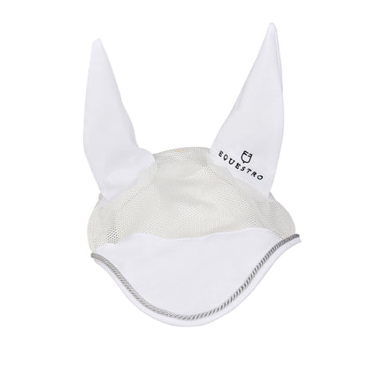 Gorro para caballo de algodón y tejido de malla perforada Equestro - Blanco