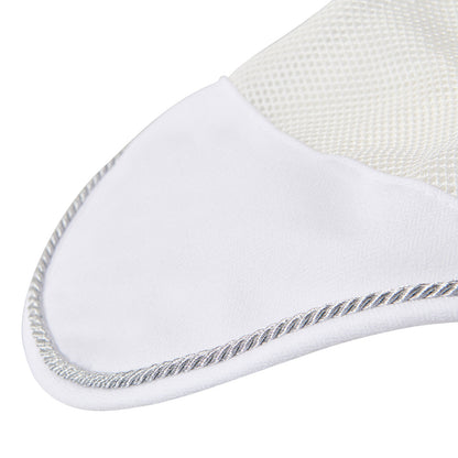 Gorro para caballo de algodón y tejido de malla perforada Equestro - Blanco