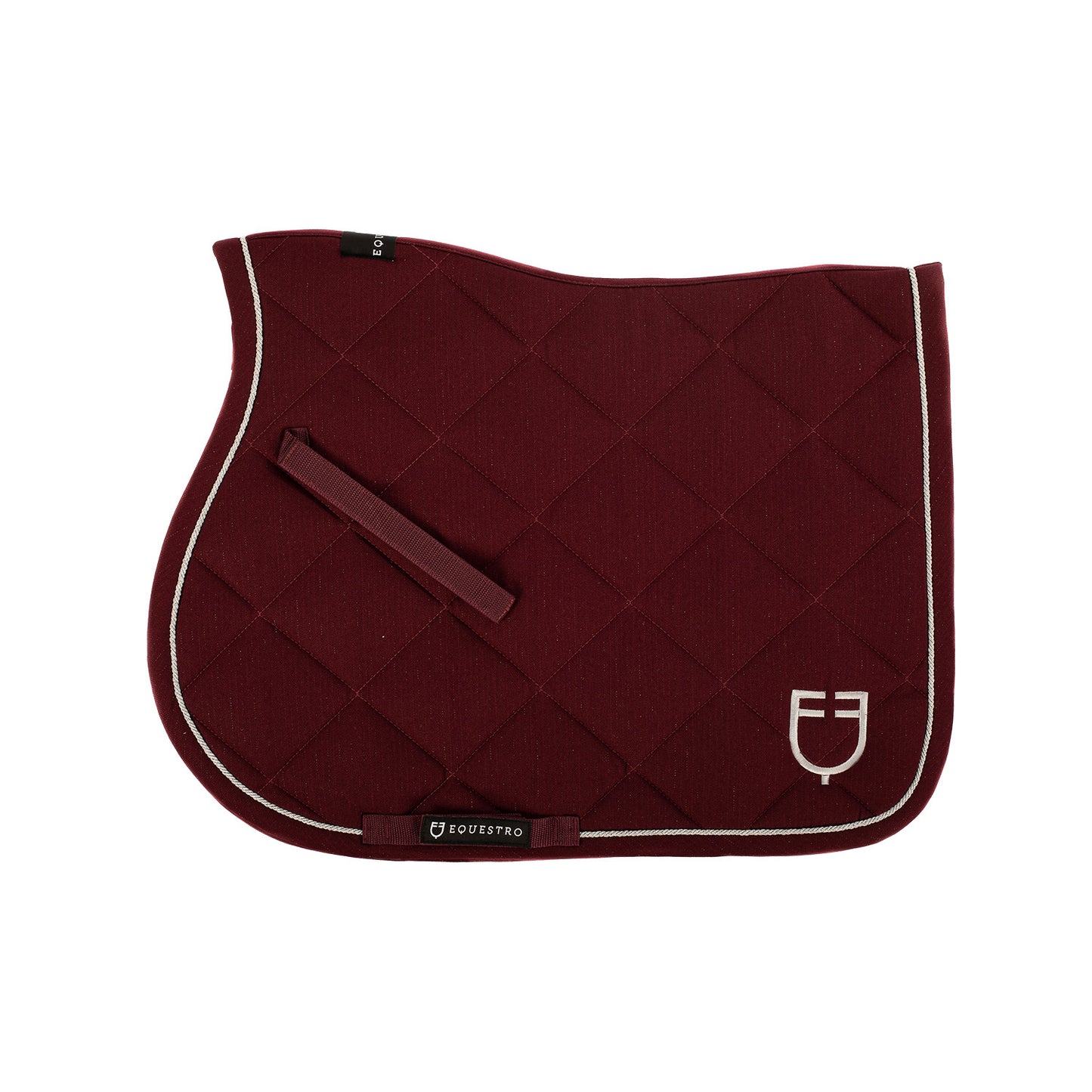 Sudadera de salto de algodón con pasamanería y logotipo Equestro - Burdeos