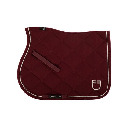 Sudadera de salto de algodón con pasamanería y logotipo Equestro - Burdeos