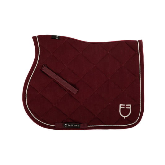 Sudadera de salto de algodón con pasamanería y logotipo Equestro - Burdeos