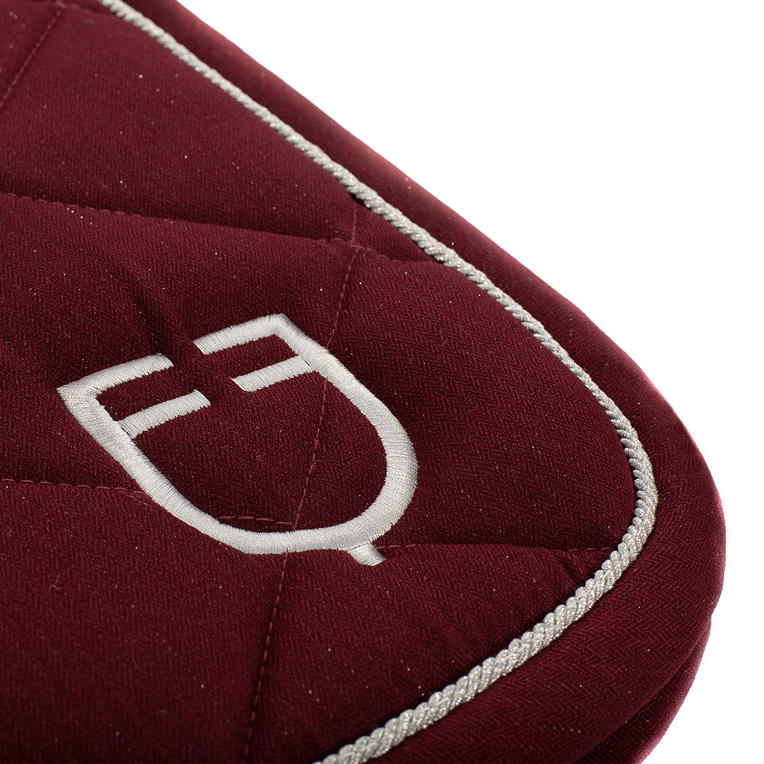 Sudadera de salto de algodón con pasamanería y logotipo Equestro - Burdeos