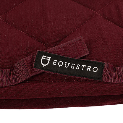 Sudadera de salto de algodón con pasamanería y logotipo Equestro - Burdeos