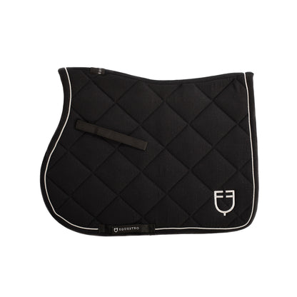 Sudadera de salto de algodón con pasamanería y logotipo Equestro - Negro