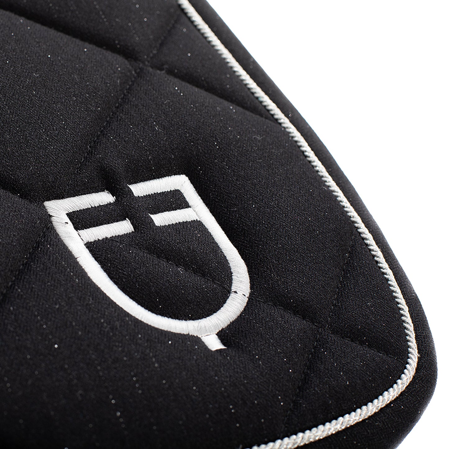Sudadera de salto de algodón con pasamanería y logotipo Equestro - Negro